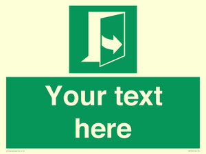 Custom sign safe condition door opens pulling left hand side